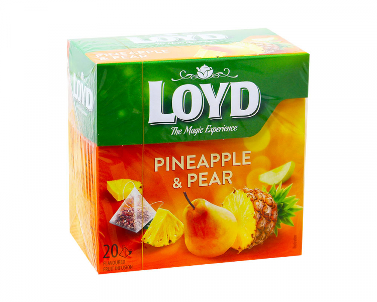 Чай фуктовий LOYD PINEAPPLE &amp; PEAR ананас-груша, 40г (20пірамідок), 10шт/ящ