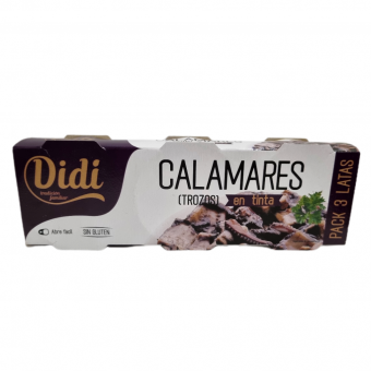Кальмар Didi Calamares Tinta в чорнилі 3*80 г, 32 шт/ящ, шт