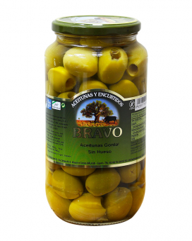 Оливки Bravo Гіганти без кісточки 1000 г,(суха вага 500 г) 6 шт/ящ, шт