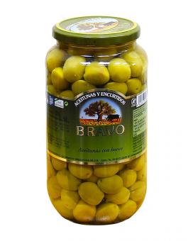 Оливки Bravo Гіганти з кісточкою 1000 г,(суха вага 550 г) 6 шт/ящ