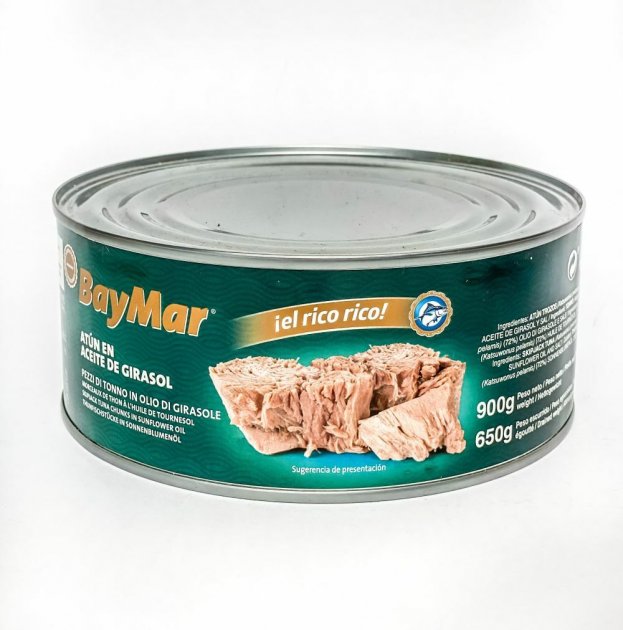 Тунець BayMar  в рослинній олії 900гр 12/шт