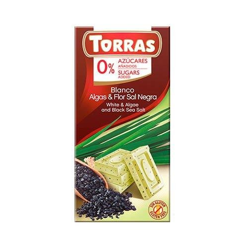 шоколад Torras blanco білий водорослі і сіль 75гр 48/шт
