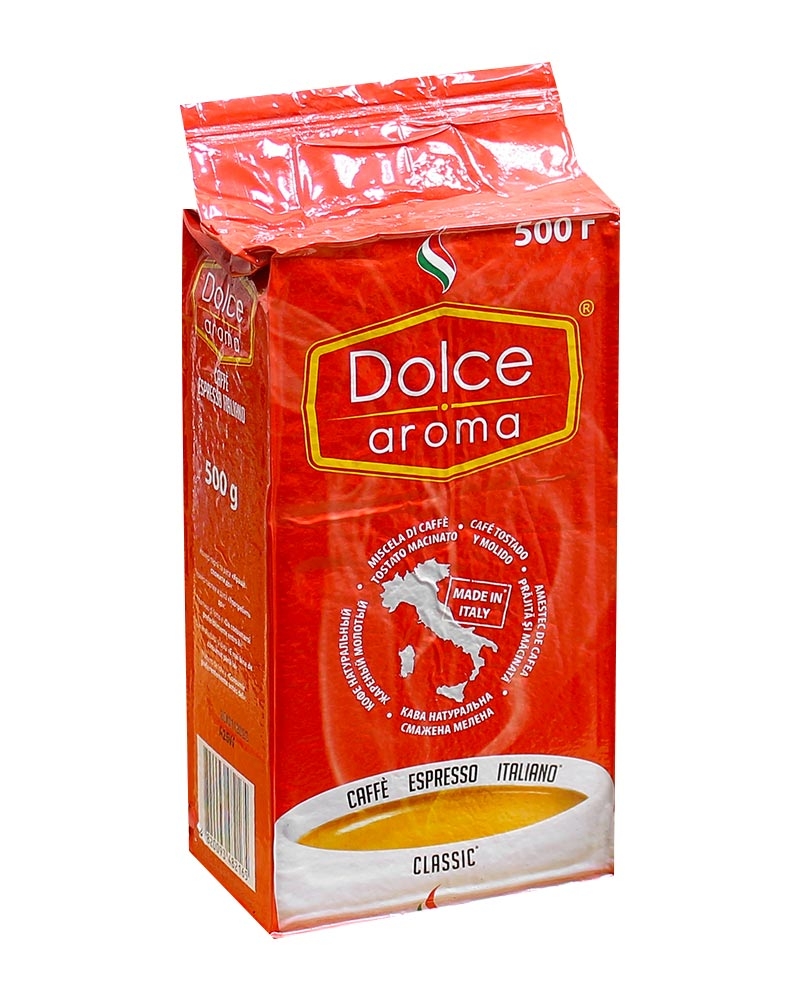 Кава Dolce aroma classic 500g мелена червона