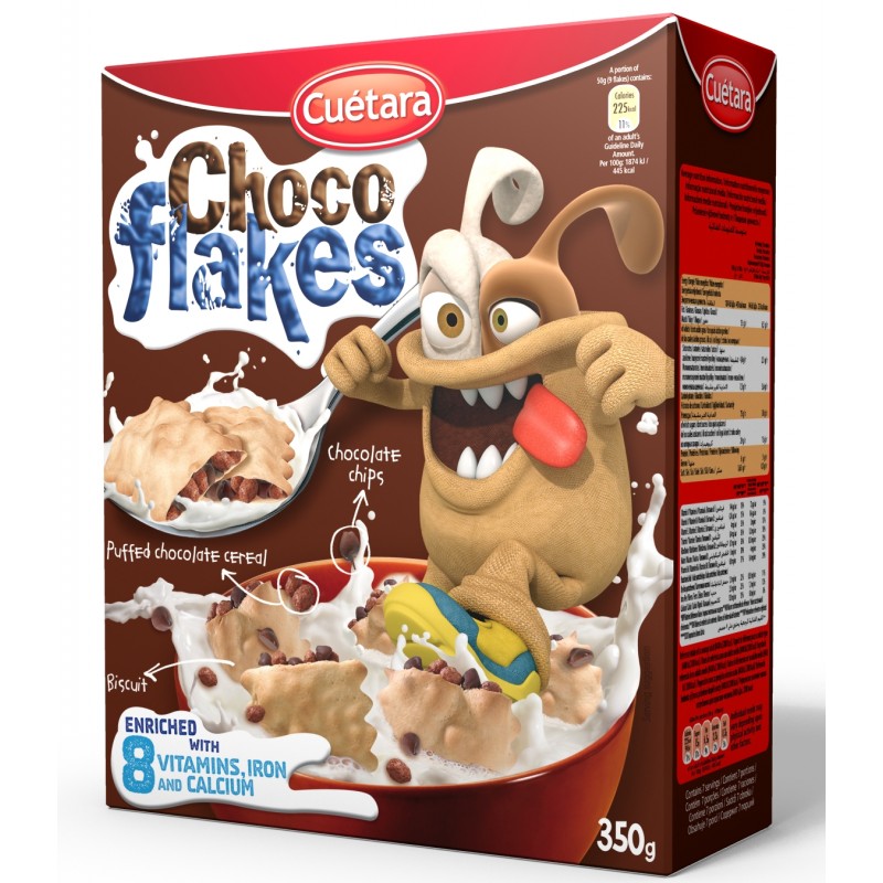 Готові сніданки CUETARA Chocoflakes 350гр 10/шт