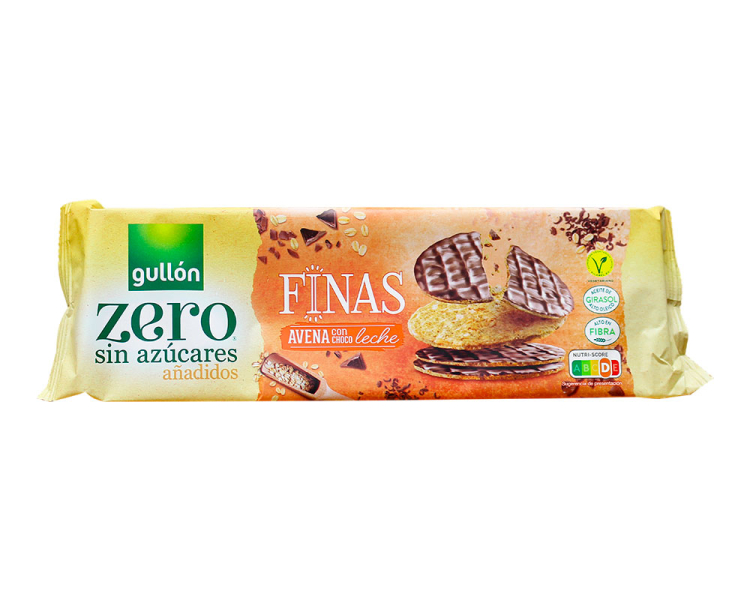 Печиво GULLON без цукру Finas вівсяне з молочним шоколадом, 150г, 12шт/ящ