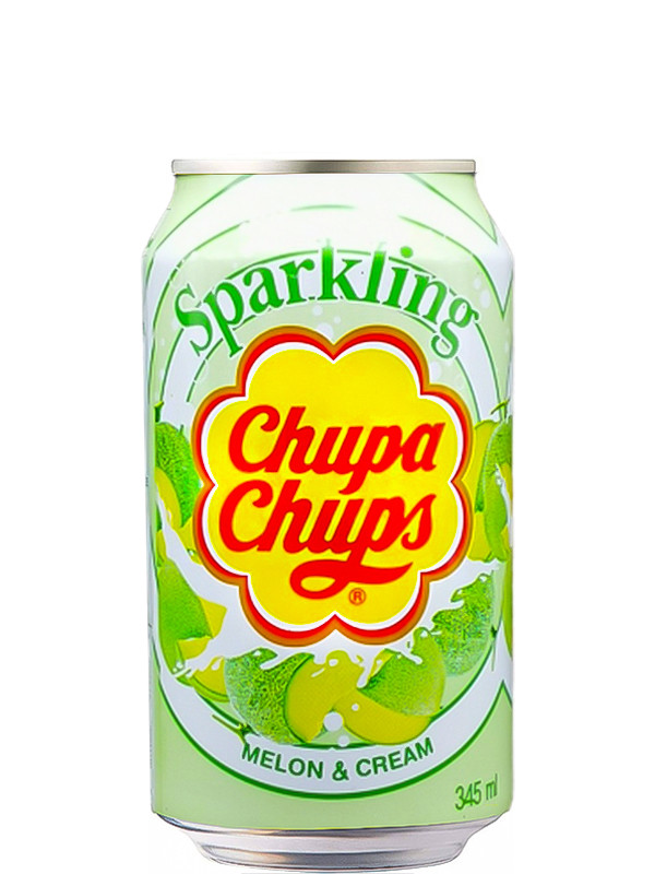 Солодка вода слабогазована Chupa Chups зі смаком Дині 345 мл.