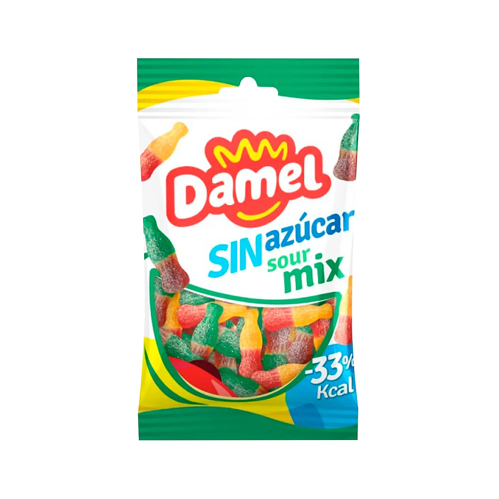 Жуйки Damel 90г без цукру sour mix кислинки 18шт/ящ