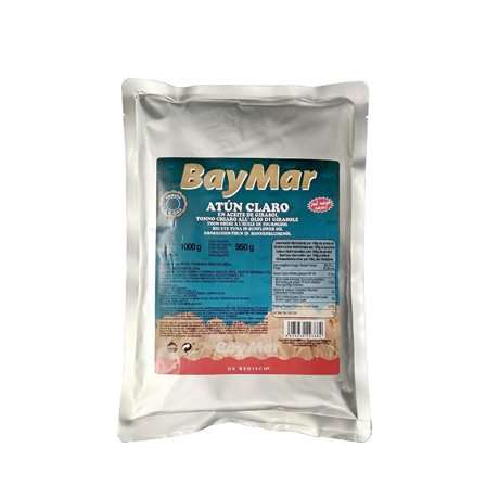 Тунець в соняшниковій олії BAY MAR Atun claro шматками, 1000/950г (пакет) 16шт/ящ