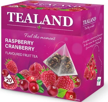 Чай фруктовий TEALAND RASPBER &amp; CRANBERRY малин-журавлина в пірамідках 10 шт/ящ
