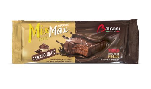 Бісквіт Balconi MIX MAX DARK Chocolate 320г 15шт/ящ