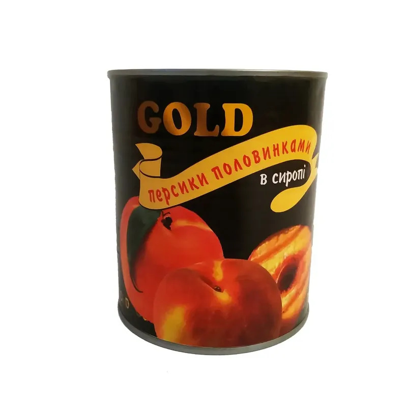 Персик консервований половинками Gold 850ml 24/ящ