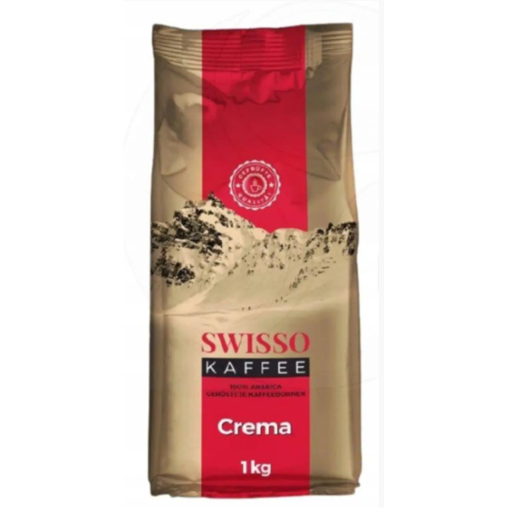 кава SWISSO зерно CREMA 1 кг, 8шт