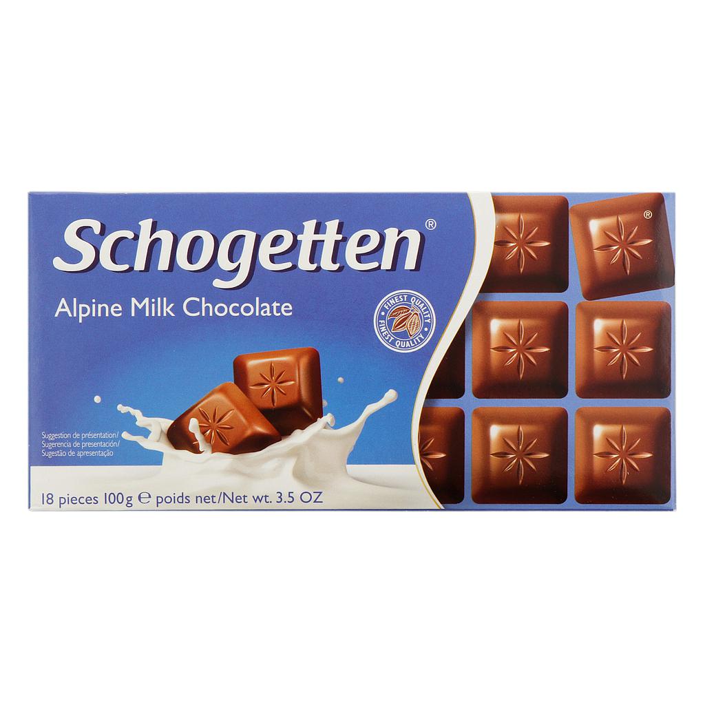 Шоколад Schogetten alpine milk chocolate 100g