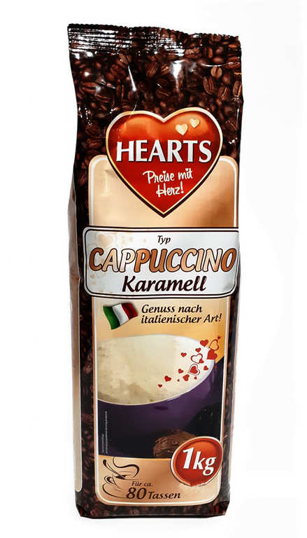 Капучіно KARAMELL 1KG HEARTS 10шт\ящ
