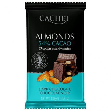 Cachet almonds 54% cacao 300g