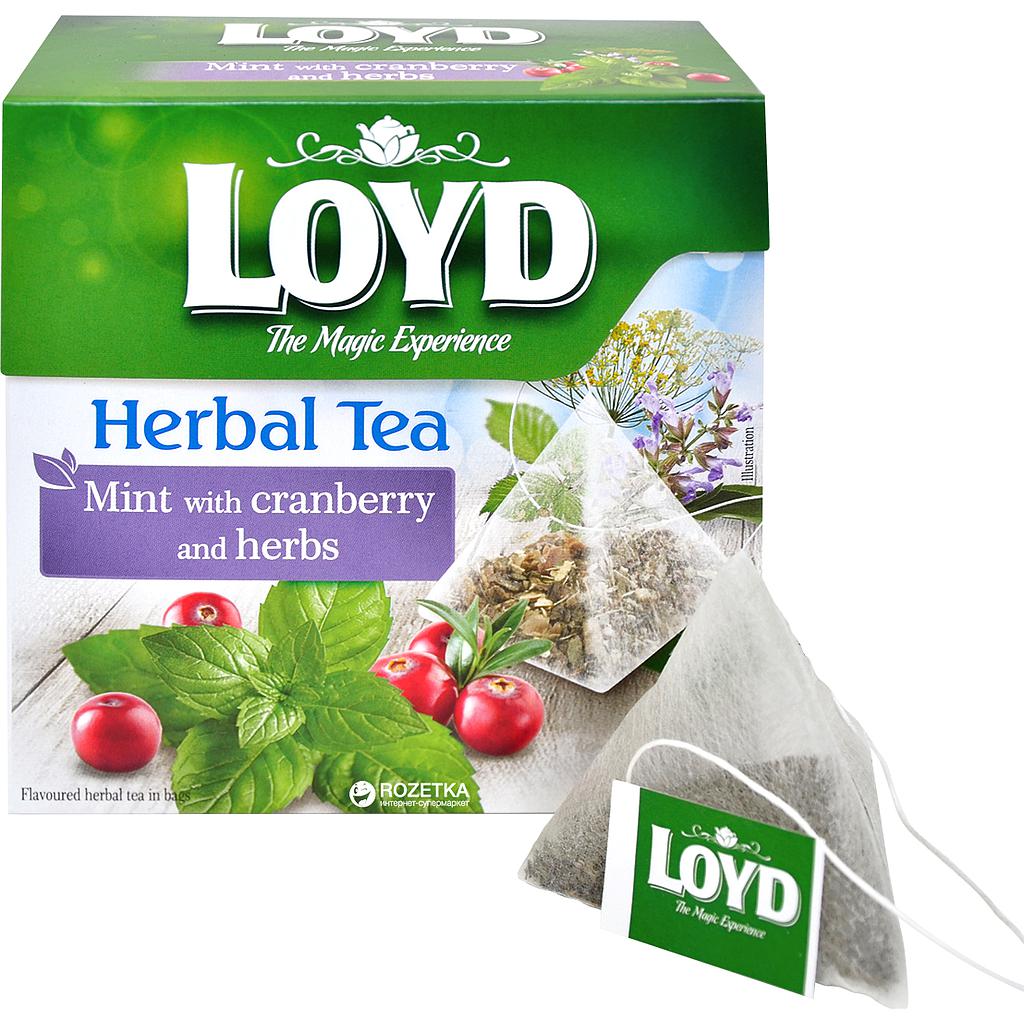 Loyd herbal Mint with cranberry &amp; herbs 20 bags (20)