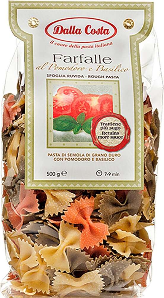 Farfalle al pomidoro e basilico 500g Dalla Costa