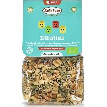 Макарони DALLA COSTA BIO, Baby Ditalini tricolor 200 г, 8 шт/ящ