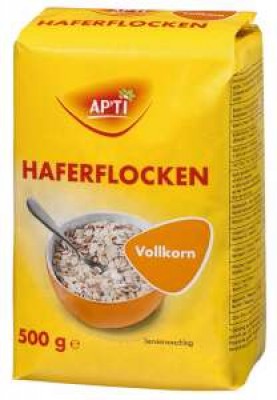Вівсяні пластівці цільнозернові APTI Haferflocken Vollkern 500г 15шт/ящ