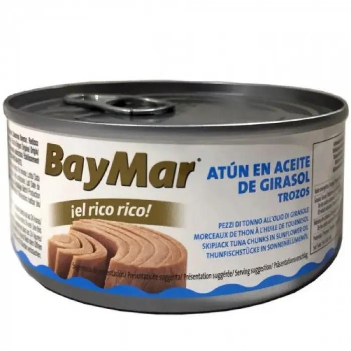 Тунець в соняшниковій олії BAY MAR Atun en aceite de girasol, 160 г (ж.б.) 24 шт/ящ.