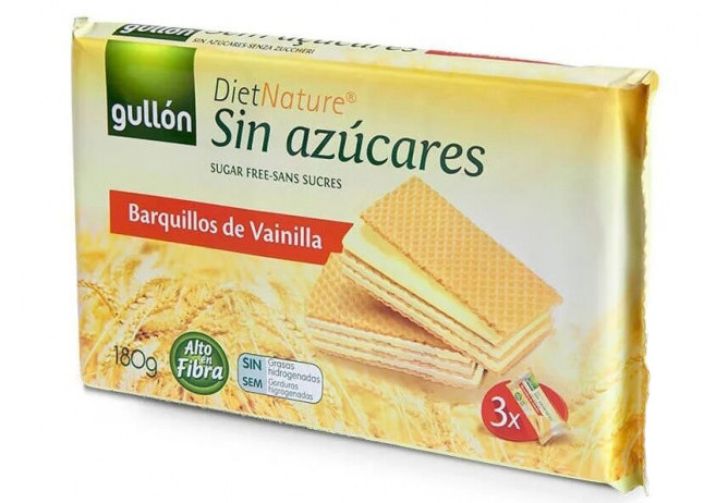 Вафлі GULLON без цукру Diet Nature ваніль, 180 г, 12шт/ящ