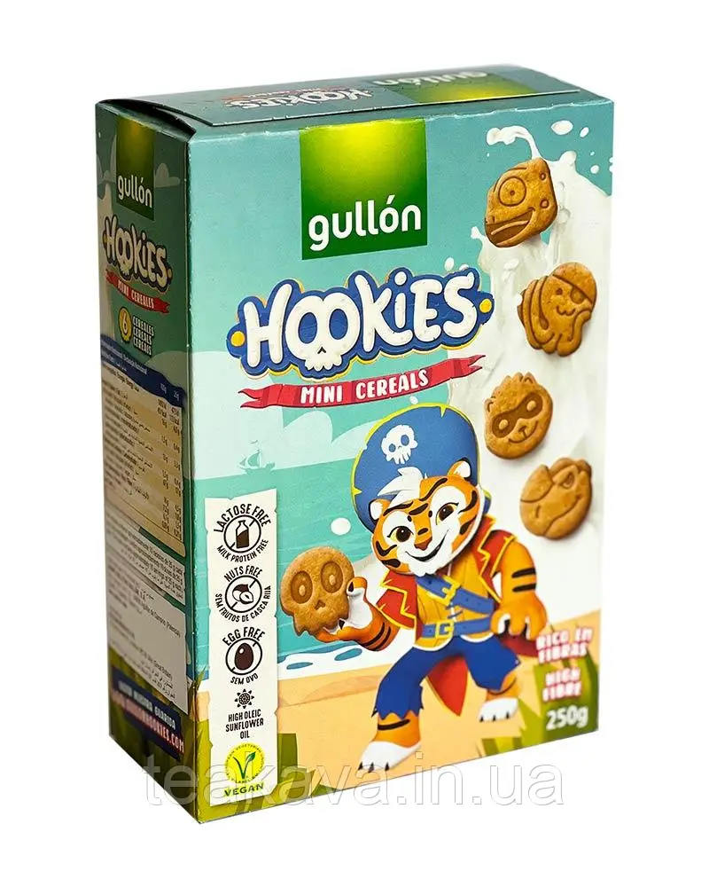 Печиво GULLON Hookies Mini cereales, 250г, 12шт/ящ