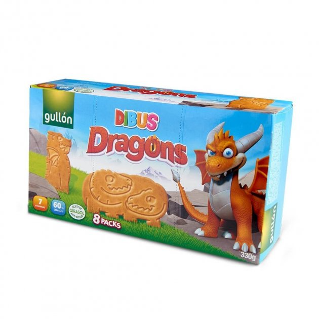 Печиво GULLON Hookies Dragons, 330г, 10шт/ящ