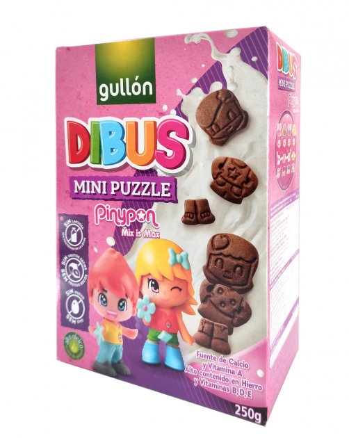 Печиво GULLON DIBUS Mini PinyPon, 250г, 12шт/ящ