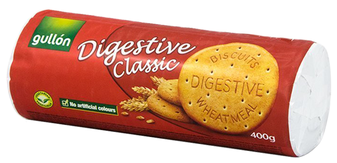 Печиво GULLON Digestive класичне, 400г, 20шт/ящ