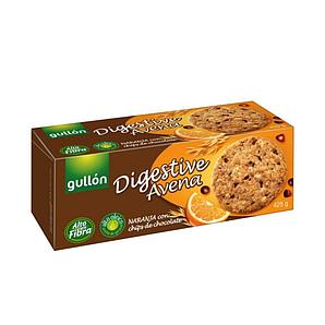 Печиво GULLON Digestive, вівсяне з апельсином та шоколадними крихтами, 425г, 15шт/ящ