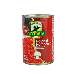 Помідори перетерті VITTORIA Polpa di Pomodoro, ж/б, 400г, 24шт/ящ