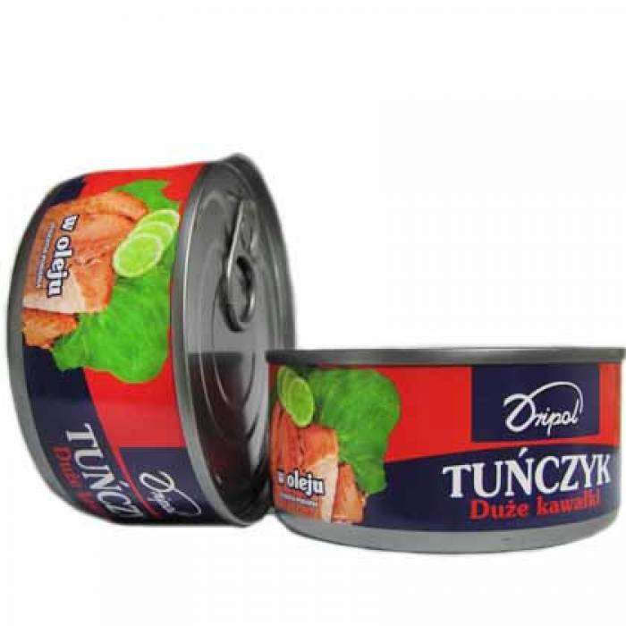 Тунець в олії шматками Dripol 170g 48/ящ