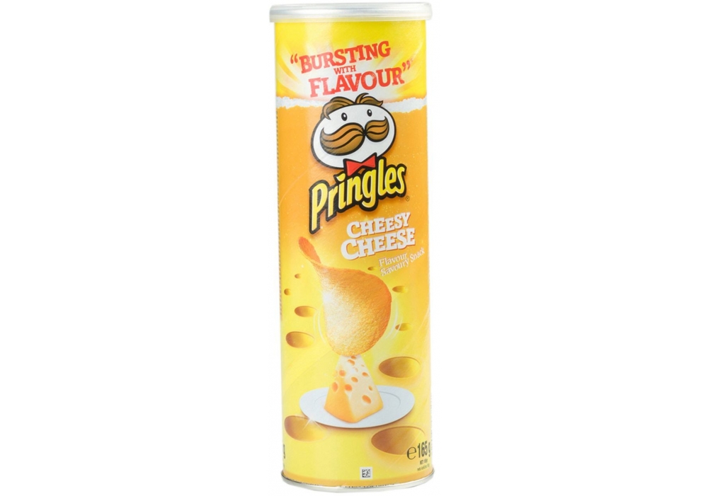 Чіпси Pringles Cheesy Cheese, подвійний сир, 165г, 19 шт/ящ