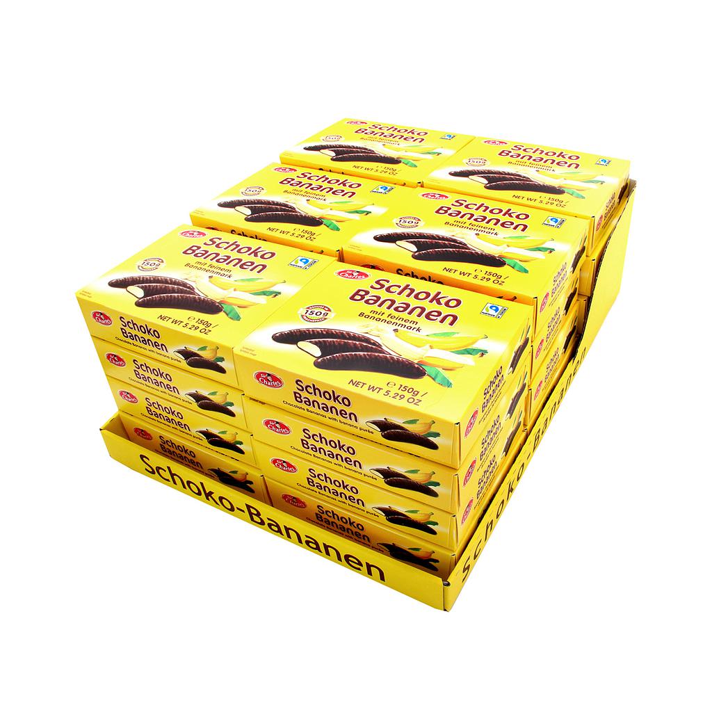 Цукерки Sir Charles, SCHOKO BANANEN, Шоколадні банани, 150г, 24шт/яш