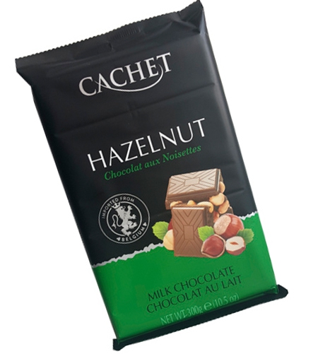 Cachet milk chocolate hazelnut 300g