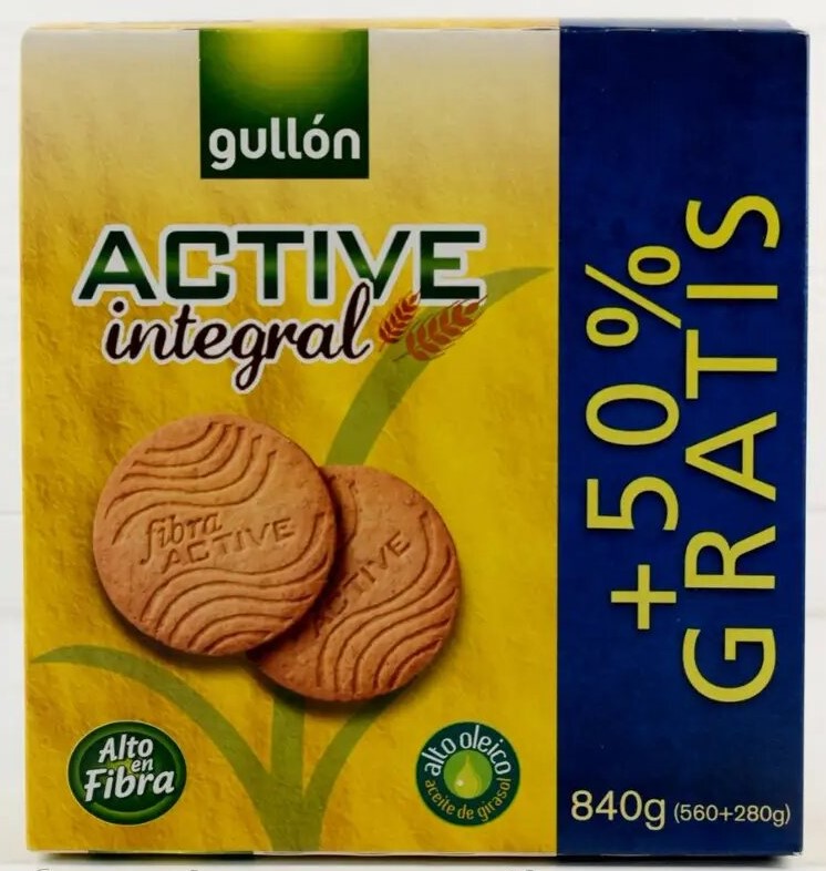 Печиво GULLON Active integral 840г, 10шт/ящ