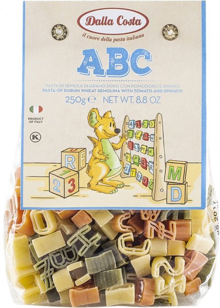Макарони DALLA COSTA Pomodoro/Spinachi-Parole  з томатом і шпинатом 250г 12шт/ящ