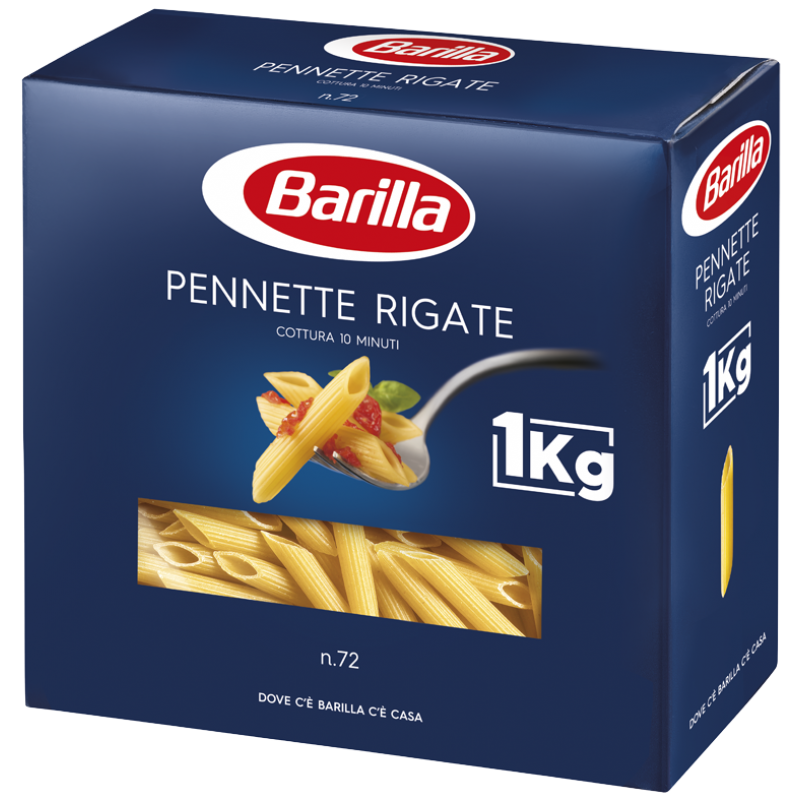 Макарони BARILLA 72 PENNETTE RIGATE, 1кг, 15шт/ящ
