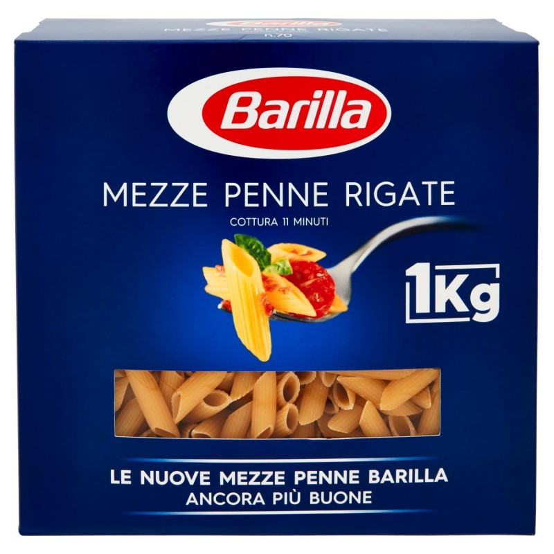 Макарони BARILLA 70 MEZZE PENNE RIGATE, 1кг, 15шт/ящ